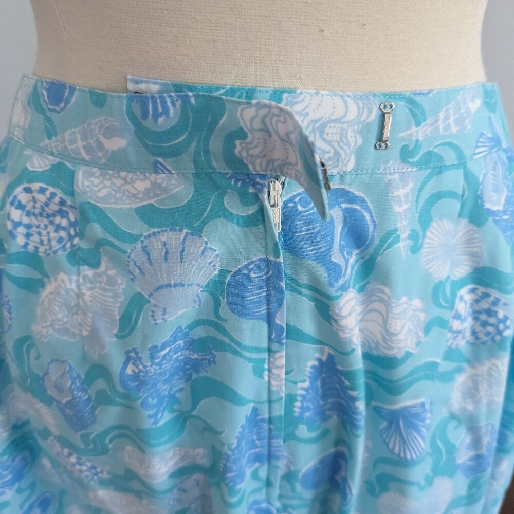 Women's Vintage Blue Seashell Lace Skirt Approx XL - Picture 5 of 9